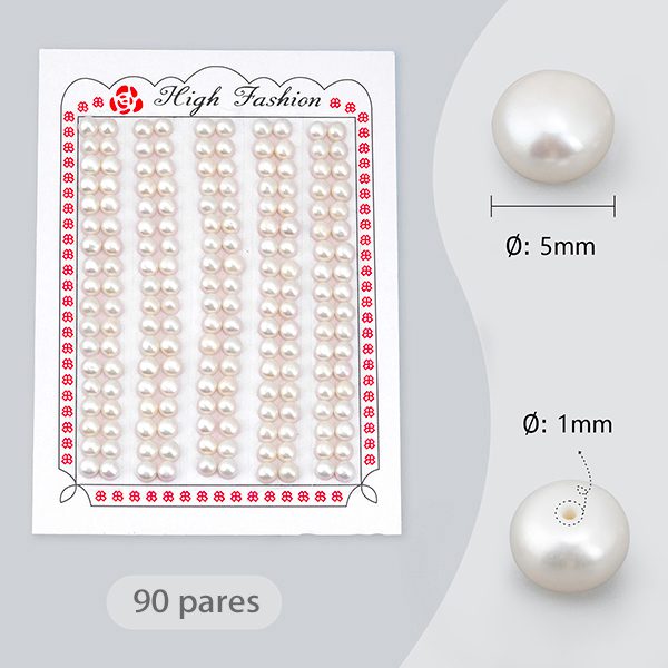 Cultured pearls half perforated 90 pairs