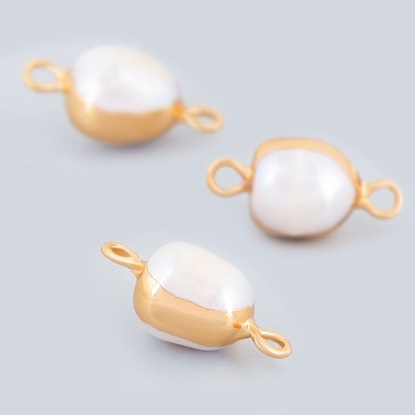 Perle naturali ovali coltivate per connettori