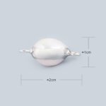 Conectores oval perlas cultivadas
