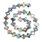 Cuentas de conchas de paua trébol