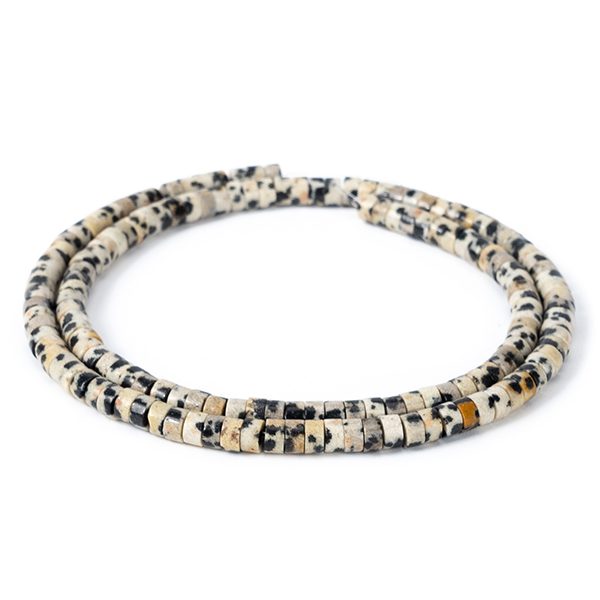 Dalmatian jasper stone heishi beads