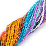 Cuentas de concha redondas de colores