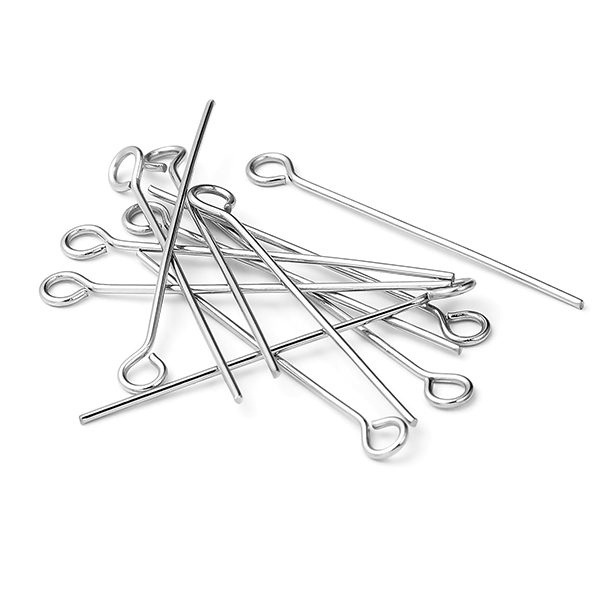 Flat open steel pin earrings