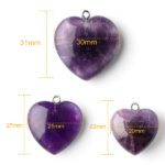 Amatista colgante corazón tamaño