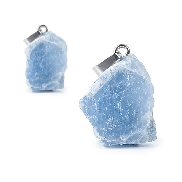 Blue kyanite hanging rough stone
