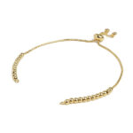 Deslizante de latón pulsera deslizante ajustable（con Extremos de Bola）