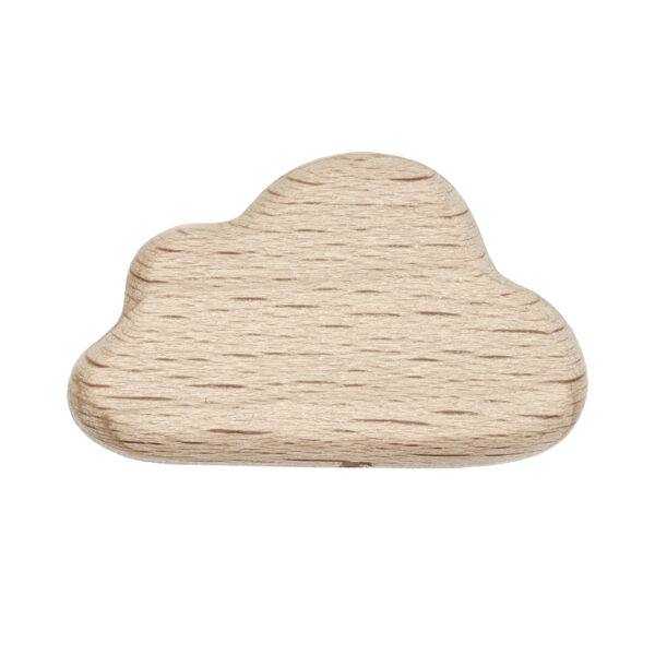 50 contas de nuvem de madeira de faia