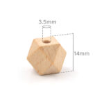 200pcs Cuboctaedros de Madera Haya Ø14mm