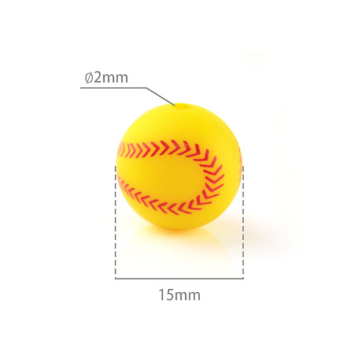 50 Bolas de Silicona de Béisbol Ø15mm