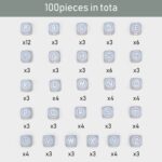 Pack 1000 Letras Cuadrada de Silicona Gris para Chupeteros