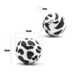 50 Bolas de Silicona Ø15mm Dálmata