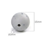 50 Bolas de Silicona con Manchas Ø15mm