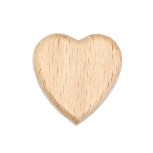 50 Corazónes Cuentas de Madera Haya