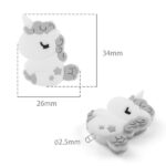 50 Unicornios Cuentas de Silicona