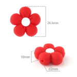 50 Flores Cuentas de Silicona