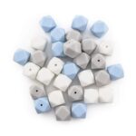 Lote 300 Cuentas Poliedro de Silicona 17mm Reino de las Nubes