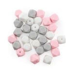 Lote 300 Cuentas Poliedro de Silicona 17mm Dulce Sueño