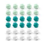 Lote 300 Cuentas Poliedro de Silicona 17mm Mar de Sabidurías