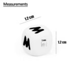 50 Cubos Letra Cuadrada de Silicona para Mordedores