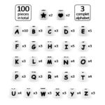 Pack 1000 Letras de Silicona para Chupeteros