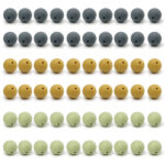 Lote 600 Bolas de Silicona Ø15mm Hoja Tropical