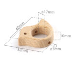 50 Pajarito Cuentas de Madera Haya