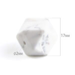 50 Cuboctaedros 17mm de Silicona Color Mármol