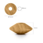 400 Cuentas Ábaco de Madera Haya Ø13mm